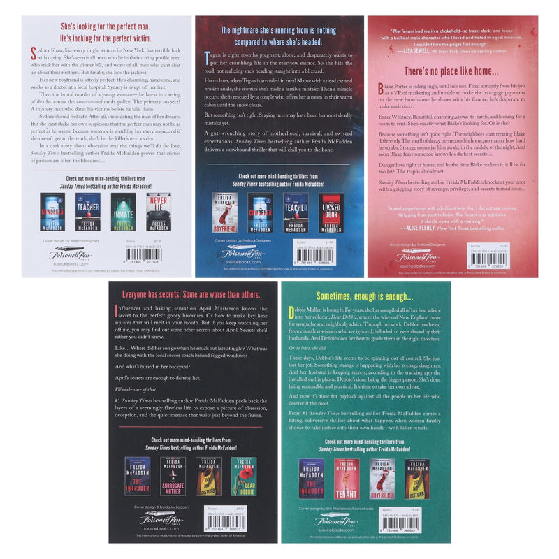 Freida McFadden Collection 5 Books Set - Fiction - Paperback Fiction Sourcebooks