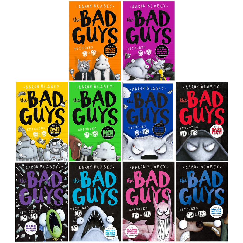 The Bad Guys Episodes by Aaron Blabey: 1-20 Collection 10 Books Set - Ages 7-9 - Paperback 7-9 Scholastic