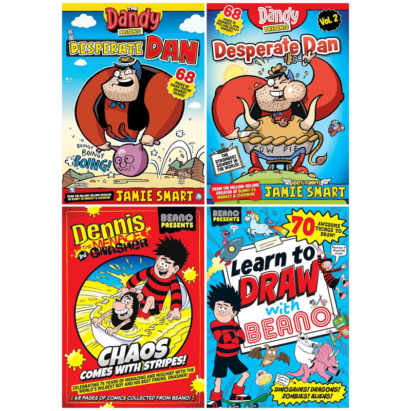 The Beano & Dandy Presents 4 Comic Books Collection Set - Ages 5+ - Paperback Graphic Novels D.C.Thomson & Co Ltd