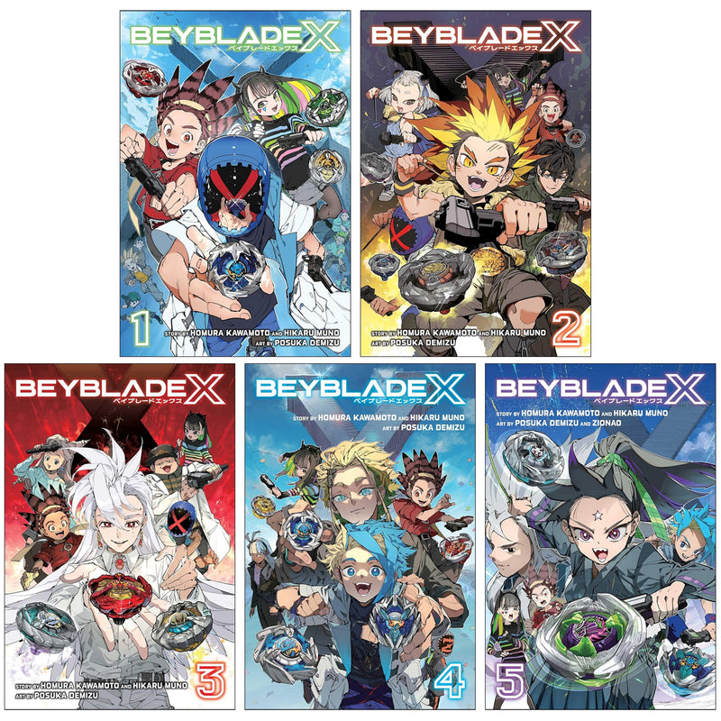 Beyblade X Series (Vol:1-5) by Homura Kawamoto & Hikaru Muno 5 Books Collection Set - Manga - Paperback Graphic Novels Viz Media, LLC