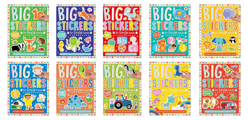 Big Stickers for Little Hands Assortment 10 Books Collection Set - Ages 3+ - Paperback 0-5 Make Believe Ideas