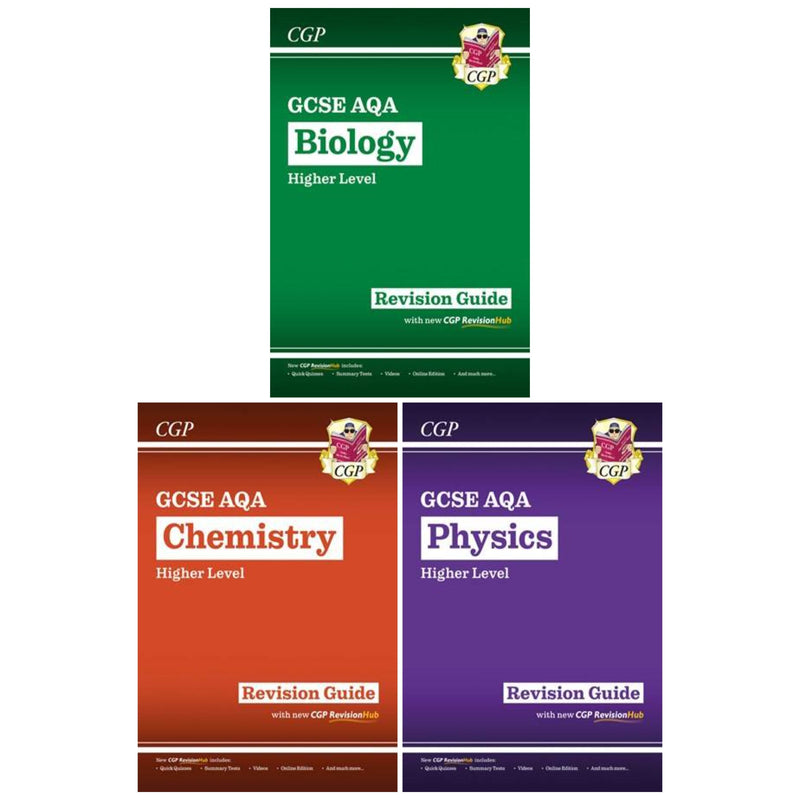 CGP GCSE Science AQA Higher Revision Guide with CGP RevisionHub 3 Books Set - Paperback Young Adult Coordination Group Publications Ltd (CGP)