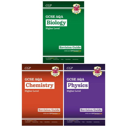CGP GCSE Science AQA Higher Revision Guide with CGP RevisionHub 3 Books Set - Paperback Young Adult Coordination Group Publications Ltd (CGP)