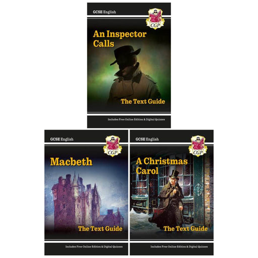 CGP GCSE English Literature Text Guide Collection 3 Books Set - Paperback (Includes Online Edition & Quizzes) Young Adult Coordination Group Publications Ltd (CGP)
