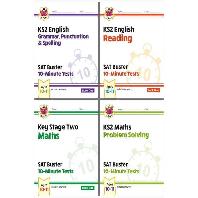 CGP KS2 SAT Buster 10-Minute Tests Collection 4 Books Set (for the 2027 tests) - Ages 10-11 - Paperback 9-14 Coordination Group Publications Ltd (CGP)