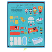 Fold-Out + Play: Doll's House: Build your own 3D house with interactive play pieces and stickers by Ingela P Arrhenius - Ages 4-7 - Board Book 3-5 Nosy Crow Ltd