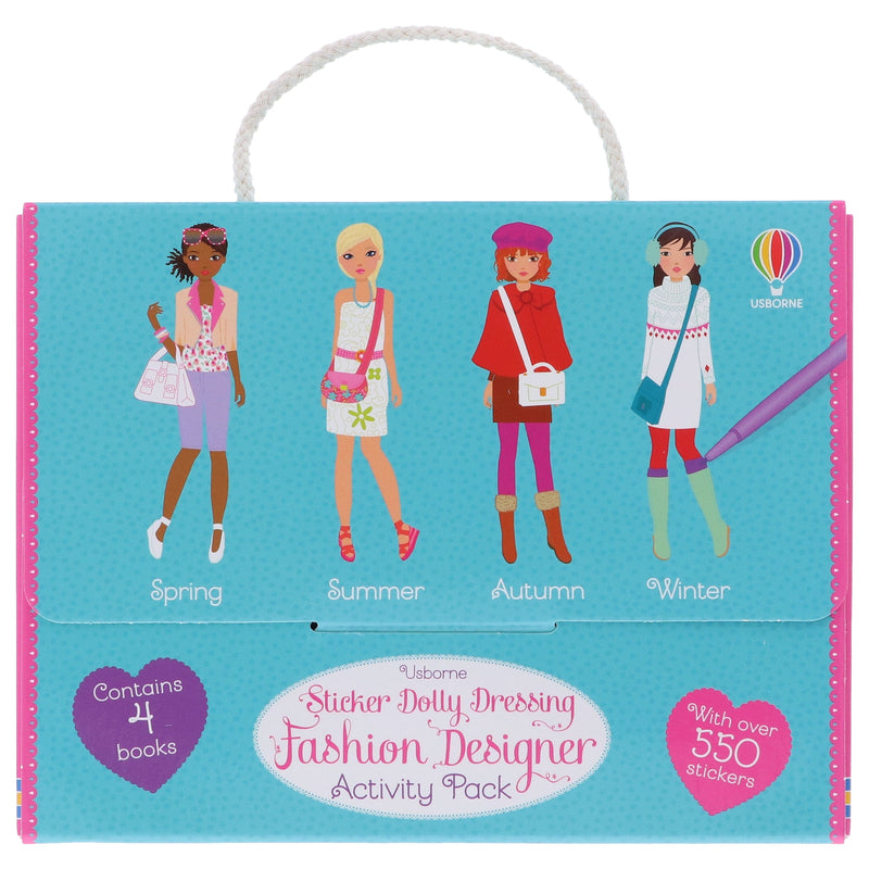 Usborne: Sticker Dolly Dressing Fashion Designer Activity Pack By Fiona Watt 4 Books Collection Box Set - Ages 7+ - Paperback 5-7 Usborne Publishing Ltd
