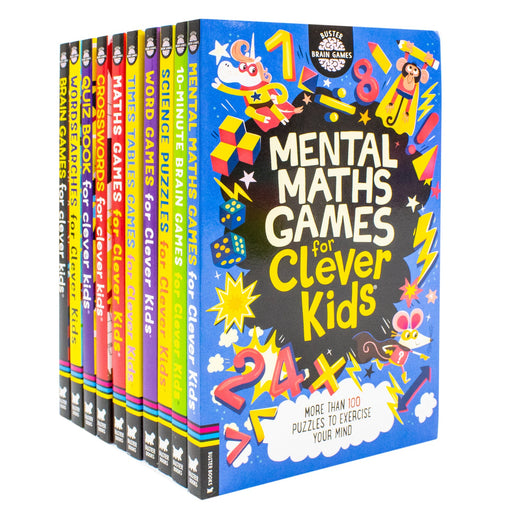 Brain Games For Clever Kids by Gareth Moore & Chris Dickason 10 Activity Books Collection Set - Ages 8-11 - Paperback 9-14 Buster Books