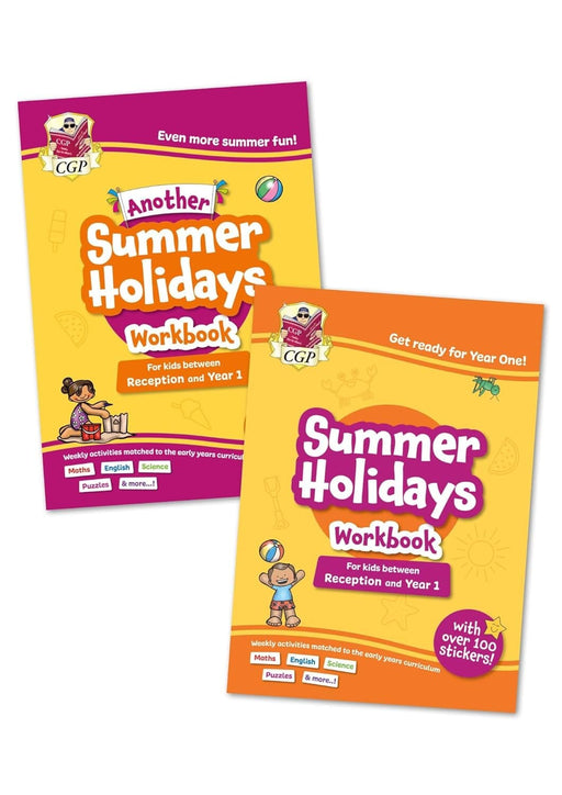 CGP Summer Holidays Activity Workbook Bundle(for kids between Reception and Year 1) 2 Books Set - Non Fiction - Paperback 3-5 Coordination Group Publications Ltd (CGP)
