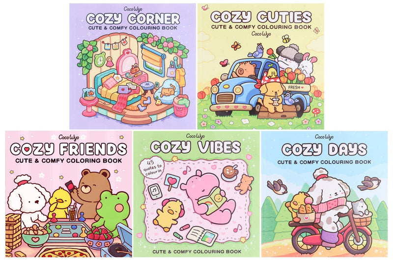 Coco Wyo: A Cute & Comfy 5 Colouring Books Set - Ages 12+ - Paperback 9-14 Penguin Random House