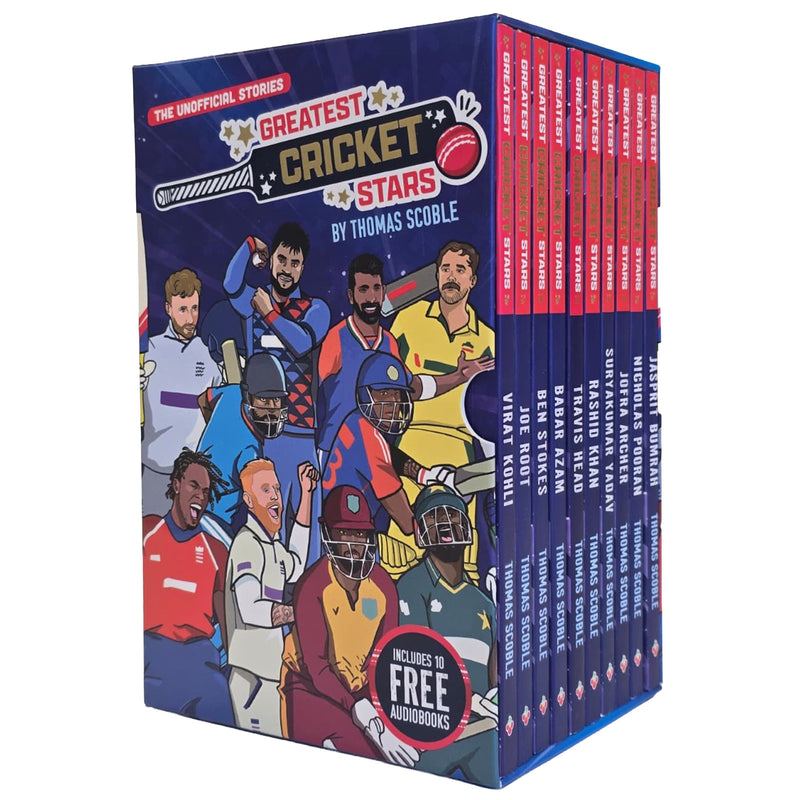 The Greatest Cricket Stars by Thomas Scoble 10 Books Collection Box Set (Includes Free Audiobooks)- Ages 7-9 - Paperback 7-9 Sweet Cherry Publishing