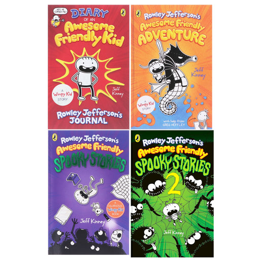 Awesome Friendly Kids Series 4 Books Collection Set by Jeff Kinney - Ages 7-12 - Paperback/Hardback 7-9 Penguin Random House