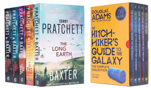 The Hitchhiker's Guide to the Galaxy & The Long Earth Bundle 10 Books Collection Set - Fiction - Paperback Fiction Macmillan