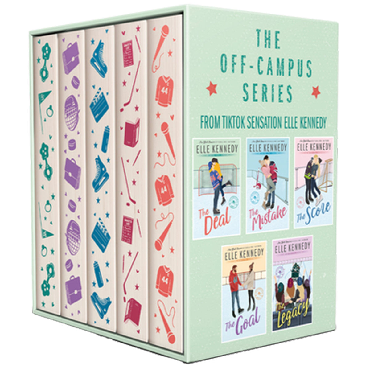 Off Campus Series By Elle Kennedy 5 Books Sprayed Edge Collection Box off-campus-series-by-elle-kennedy-5-books-sprayed-edge-collection-box