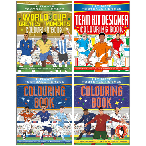 Ultimate Football Heroes Colouring Collection 4 Books Set - Ages 7+ - Paperback 7-9 Bonnier Books Ltd