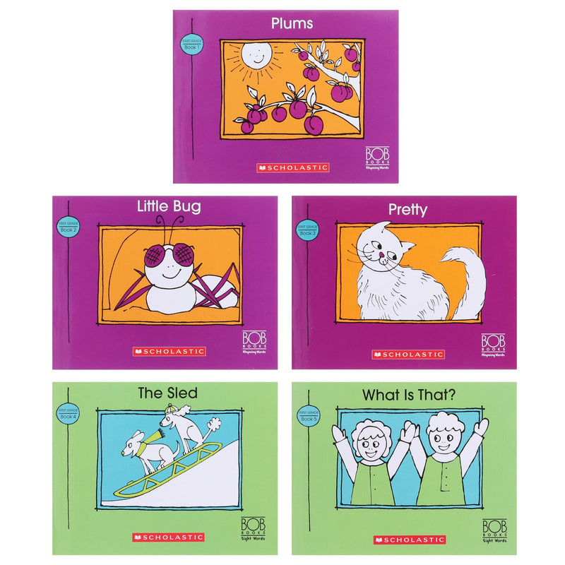 Bob Books: Sight Words First Grade (Stage 2: Emerging Reader) 10 Books Collection Set By Scholastic - Ages 3-6 - Paperback 0-5 Scholastic