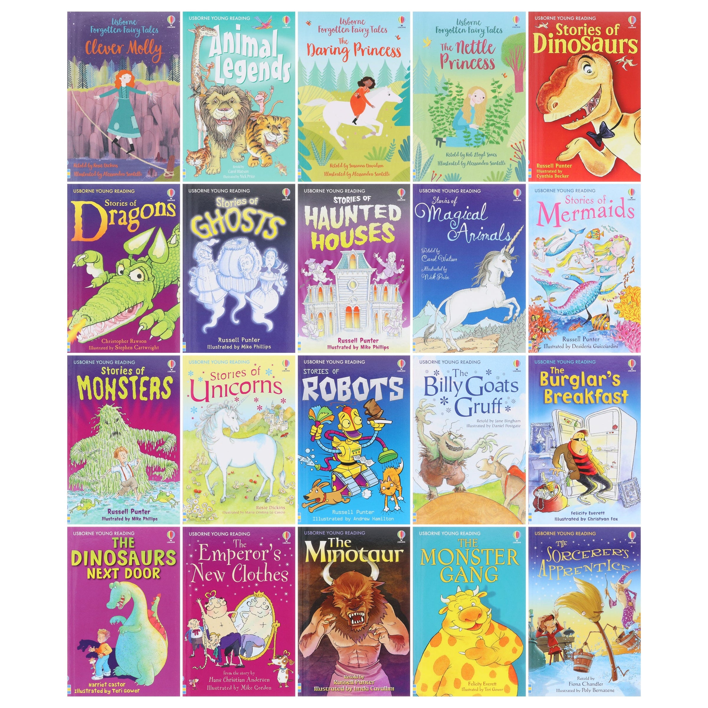 The Usborne Reading 40 Books Collection Box Set (with Free Audio Onlin ...