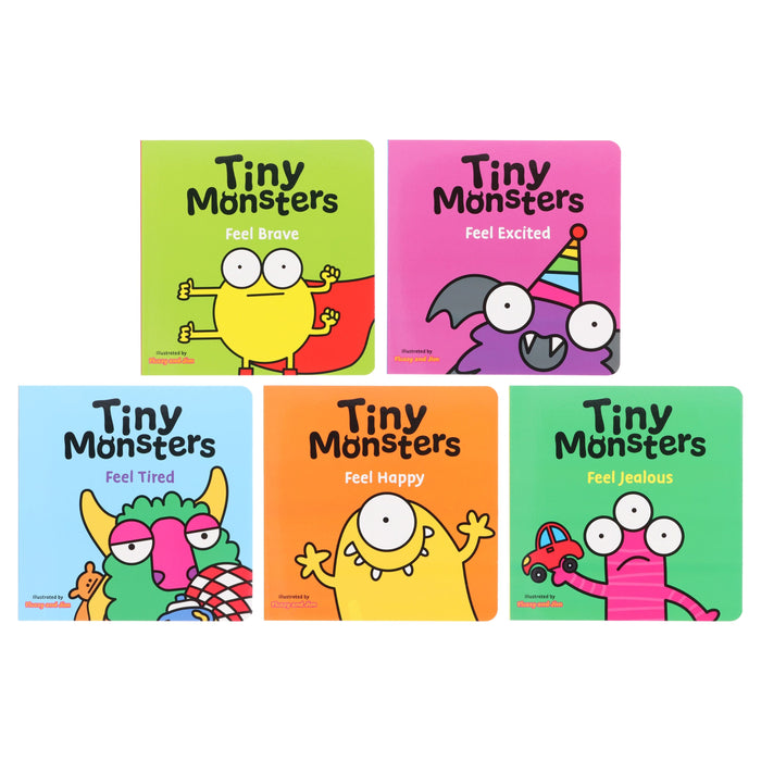 Big Emotions Tiny Monsters Feelings Collection Illustrated 5 Books Set - Ages 3-5 - Board Book 0-5 Sweet Cherry Publishing