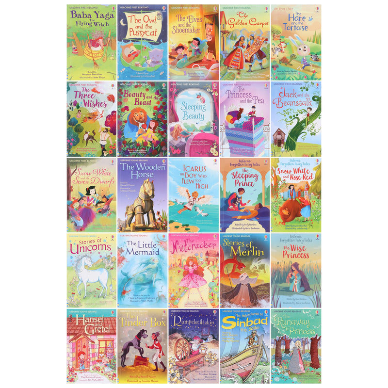 The Usborne Reading Collection 50 Books Box Set (with Free Audio Online) - Ages 5+ - Paperback 5-7 Usborne Publishing Ltd