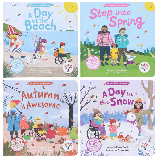 Stories for Your Senses Series by Emma Steel Illustrated 4 Books Collection Set - Ages 3-5 - Board Book (Includes Free Audiobook & Soundscape!) 3-5 Every Cherry Publishing