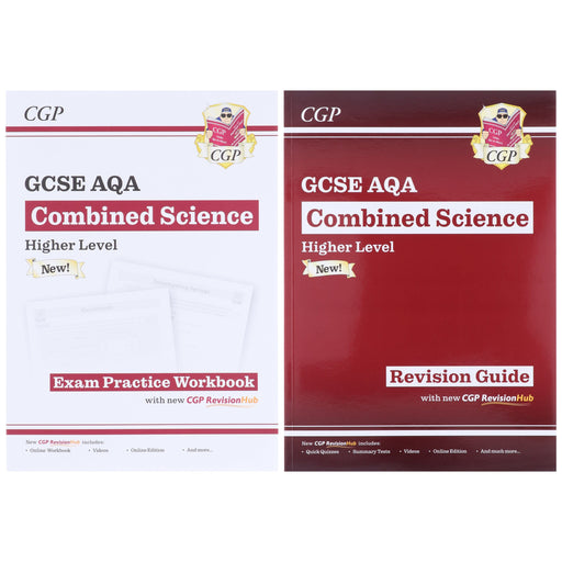 CGP GCSE AQA Combined Science Higher Level Revision Guide & Exam Practice Workbook 2 Books Set - Paperback Young Adult Coordination Group Publications Ltd (CGP)