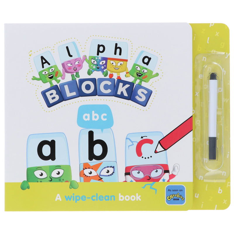 Alphablocks ABC: A Wipe-Clean Book and Pen - Learn to Write the Alphabet - Ages 3-6 - Board Book 3-5 Sweet Cherry Publishing
