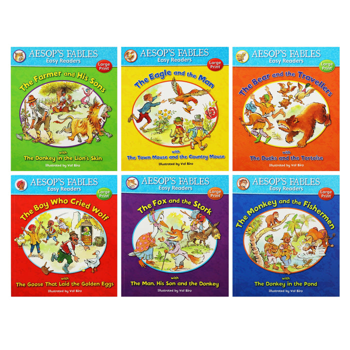 Aesop's Fables Easy Readers By Val Biro 6 Books Collection Set - Ages 4+ - Paperback 5-7 Award Publications Ltd
