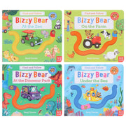 Bizzy Bear: Find and Follow Series by Benji Davies 4 Books Collection Set - Ages 2-5 - Board Book 0-5 Nosy Crow Ltd
