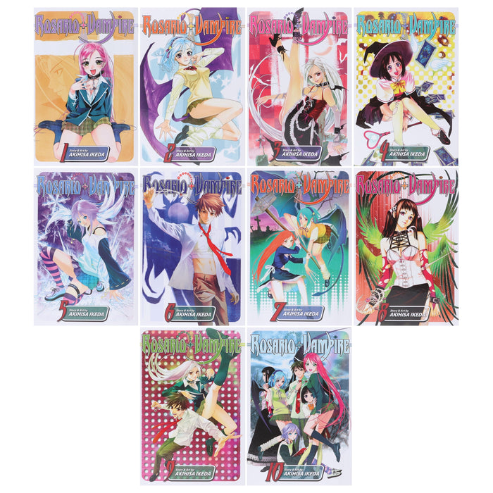 Rosario Vampire Season 1 & 2 Complete 24 Books Collection Box Set By Akihisa Ikeda - Manga - Paperback Graphic Novels Viz Media, Subs. of Shogakukan Inc