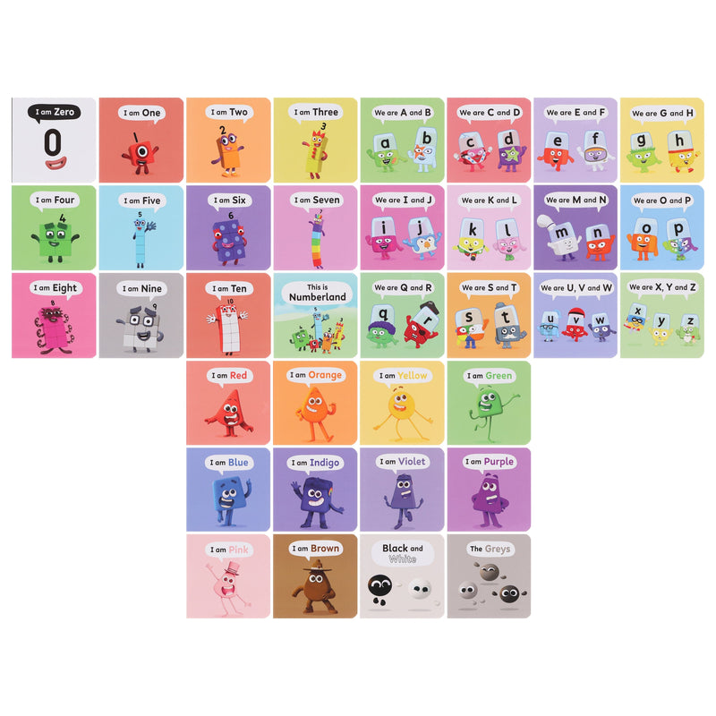 Colorblock Books A Case of Numberblocks, Alphablocks & Colourblocks 36 Mini Books Set ...