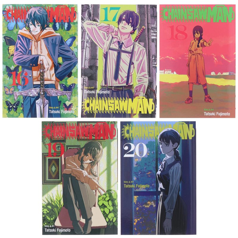 Chainsaw Man Volume 16-20 by Tatsuki Fujimoto: 5 Books Collection Set - Manga - Paperback Graphic Novels Viz Media, Subs. of Shogakukan Inc