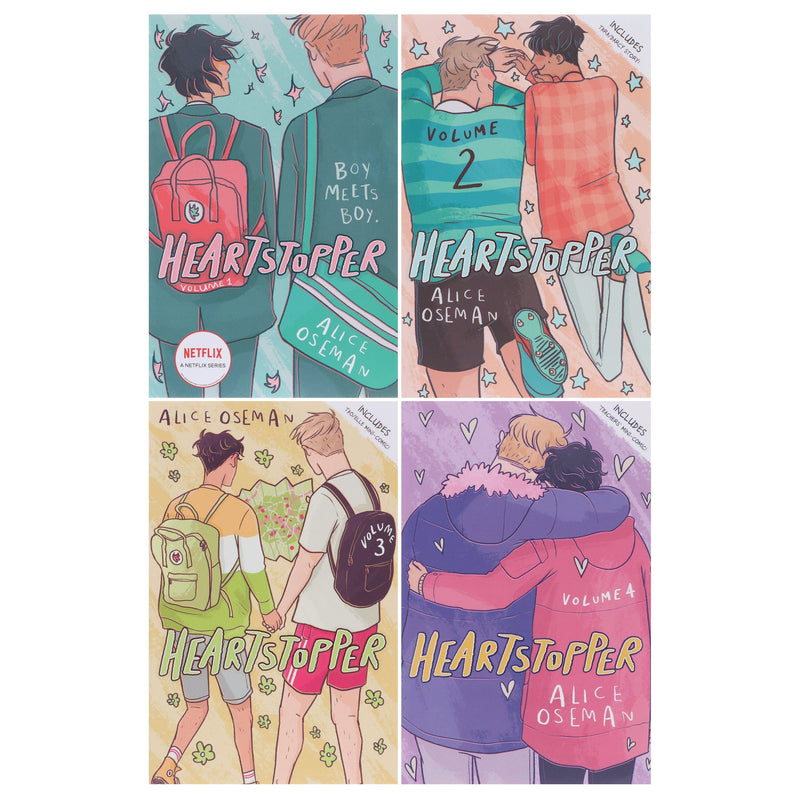 Heartstopper by Alice Oseman: Volumes 1-4 Collection Set - Ages 13+ - Paperback Graphic Novels Hachette