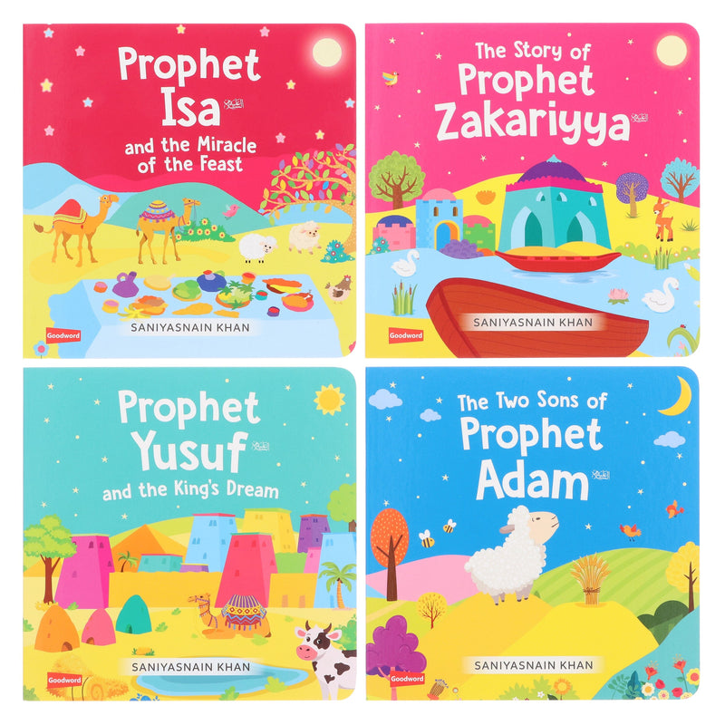 Quran Stories Little Library (Vol. 3) By Saniyasnain Khan 4 Books Collection Box Set - Ages 0-5 - Board Book 0-5 Good Word Books