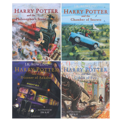 Harry Potter by J.K. Rowling Illustrated by Jim Kay 4 Books Collection Set - Ages 9+ - Paperback 9-14 Bloomsbury Publishing PLC
