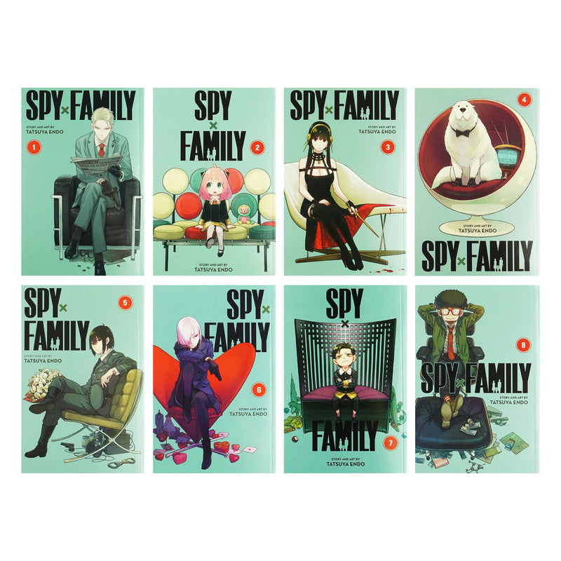 Spy x Family Series by Tatsuya Endo 8 Books Collection Set (Vol 1-8) - Ages 13+ - Paperback Graphic Novels Viz Media, Subs. of Shogakukan Inc