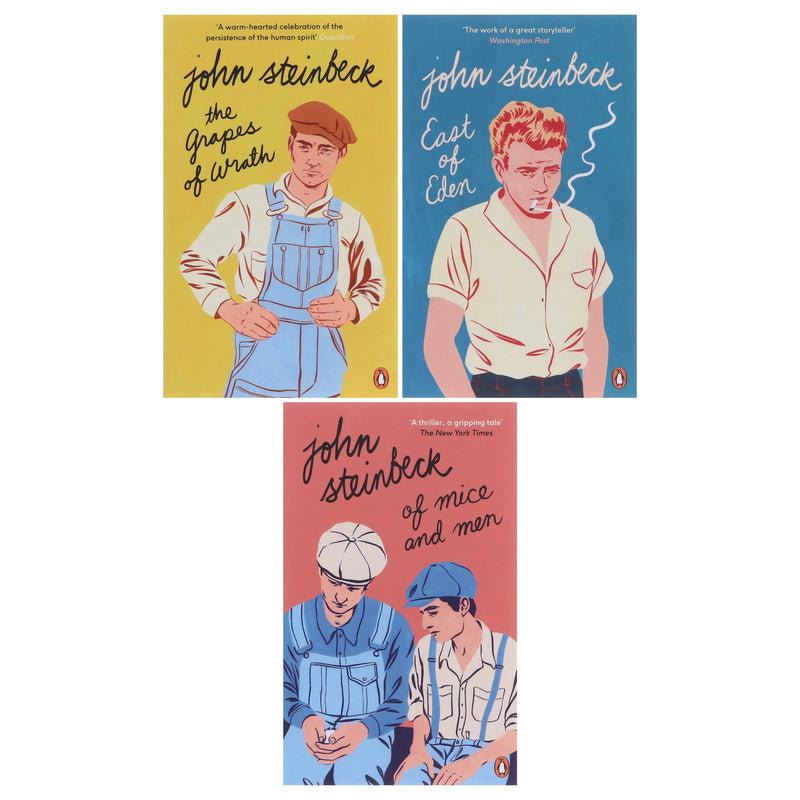 John Steinbeck Collection (The Grapes of Wrath, East of Eden, Of Mice and Men) 3 Books Set - Fiction - Paperback Fiction Penguin Random House