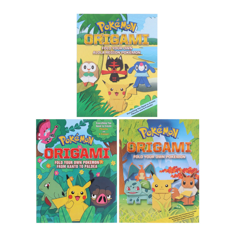 Pokemon Origami: Fold Your Own Pokemon 3 Activity Books Collection Set - Ages 7-9 - Paperback 7-9 Scholastic