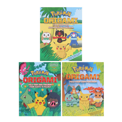 Pokemon Origami: Fold Your Own Pokemon 3 Activity Books Collection Set - Ages 7-9 - Paperback 7-9 Scholastic