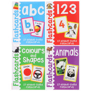 Flashcards Tray: Four Sets of 27 Double-Sided Flashcards (Get Set Go) - Ages 3+ - Cards 3-5 Miles Kelly Publishing Ltd