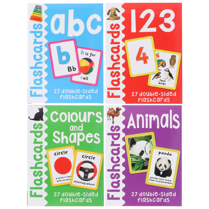 Flashcards Tray: Four Sets of 27 Double-Sided Flashcards (Get Set Go) - Ages 3+ - Cards 3-5 Miles Kelly Publishing Ltd