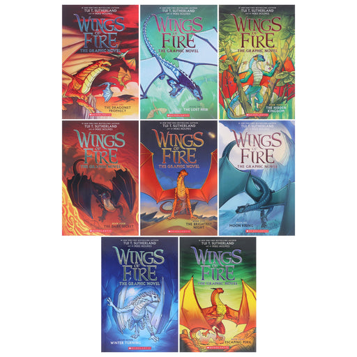 Wings of Fire The Graphix Novels By Tui T. Sutherland: 8 Books Collection Set - Ages 8-12 - Paperback 9-14 Scholastic