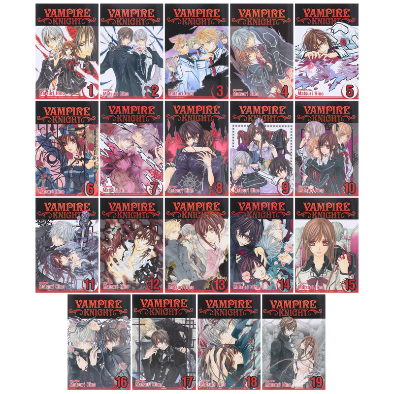 Vampire Knight (Vol 1-19) by Matsuri Hino 19 Books Complete Box Set With Premiums - Manga - Paperback Graphic Novels Viz Media, LLC