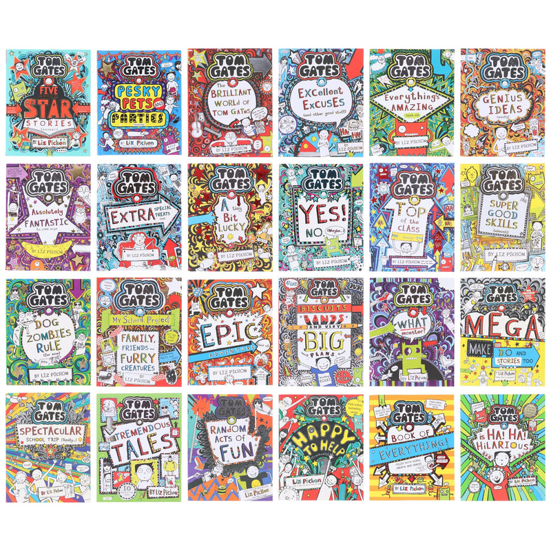 Tom Gates by Liz Pichon: Books 1-24 Collection Set - Age 7-14 - Paperback/Hardback 7-9 Scholastic