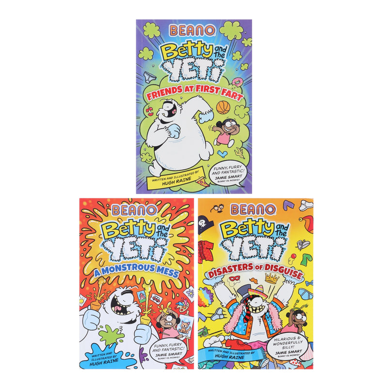 BEANO Betty And The Yeti Series by Hugh Raine & Beano 3 Books Collection Set - Ages 6+ - Paperback 5-7 HarperCollins Publishers