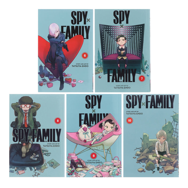 Spy x Family Series (Book 6-10) by Tatsuya Endo 5 Books Collection Set - Ages 13+ - Paperback Graphic Novels Viz Media, Subs. of Shogakukan Inc