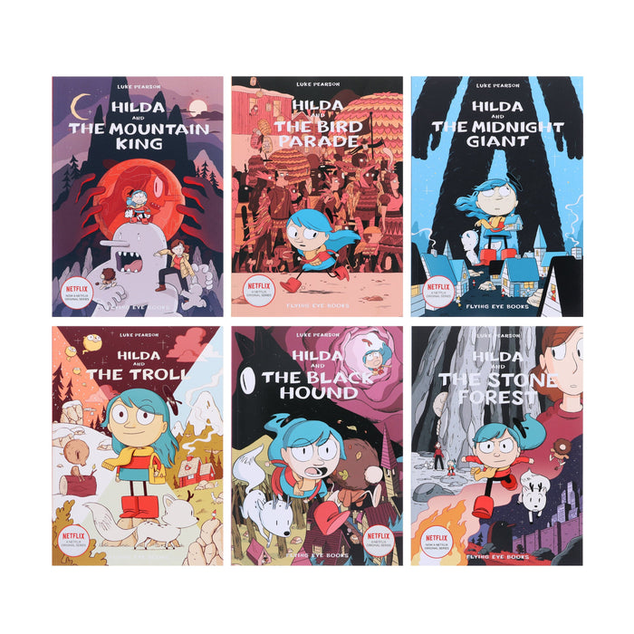Hilda Comics Collection by Luke Pearson 6 Books Set - Ages 7-12 - Paperback 7-9 Flying Eye Books