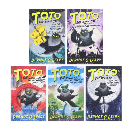 The Toto the Ninja Cat Series 5 Books Collection Set By Dermot O’Leary - Ages 6-10 - Paperback 7-9 Hodder & Stoughton