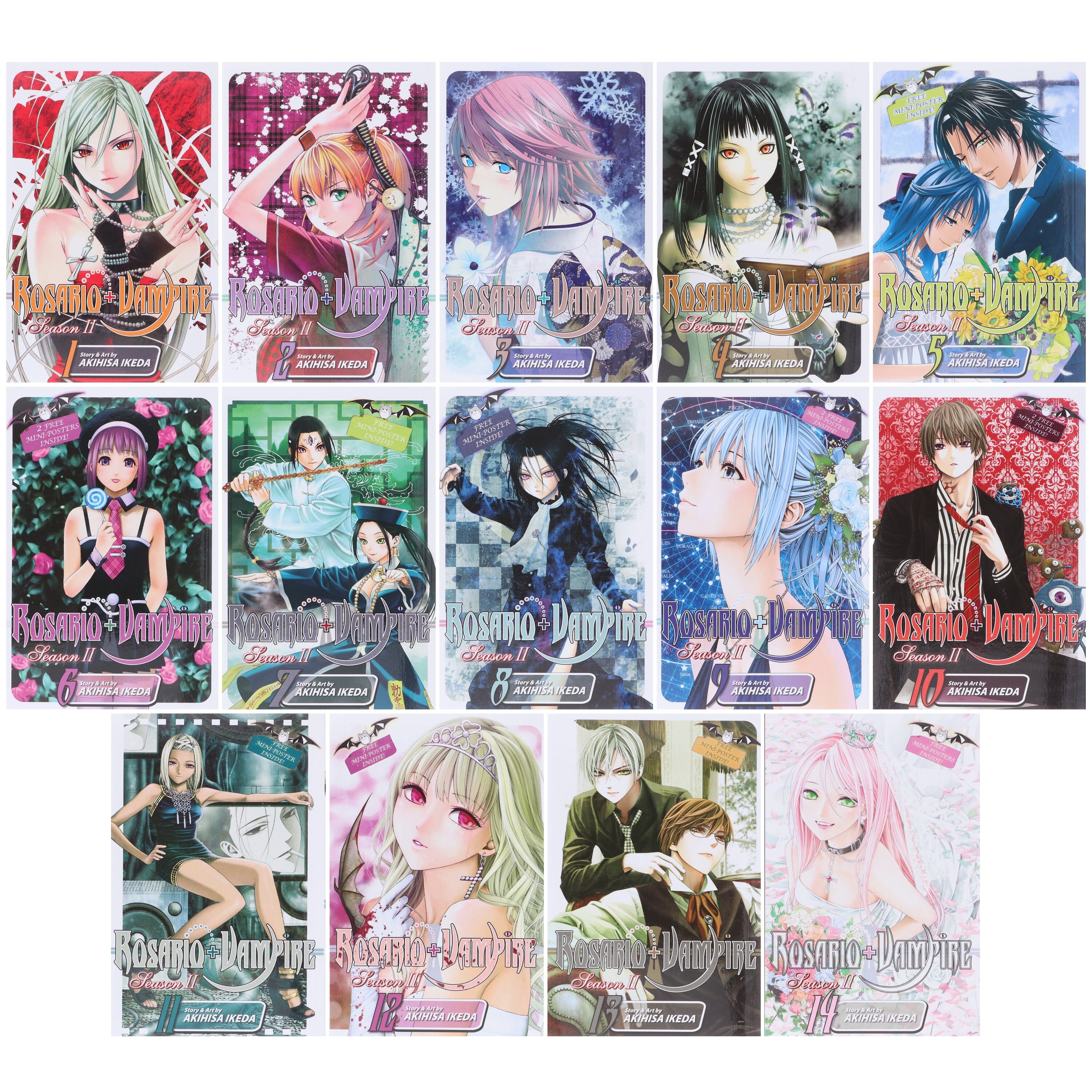 Rosario Vampire Season 1 & 2 Complete 24 Books Collection Box Set By A —  Books2Door