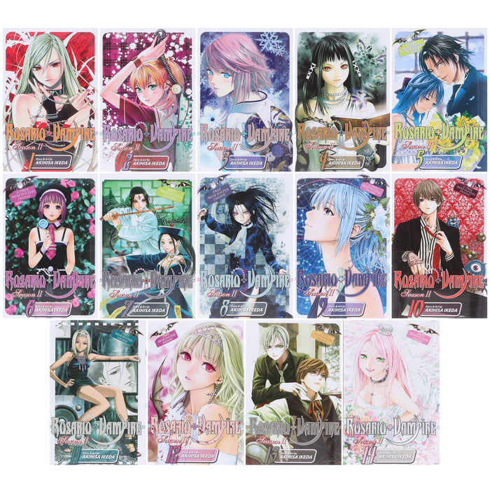 Rosario Vampire Season 1 & 2 Complete 24 Books Collection Box Set By Akihisa Ikeda - Manga - Paperback Graphic Novels Viz Media, Subs. of Shogakukan Inc
