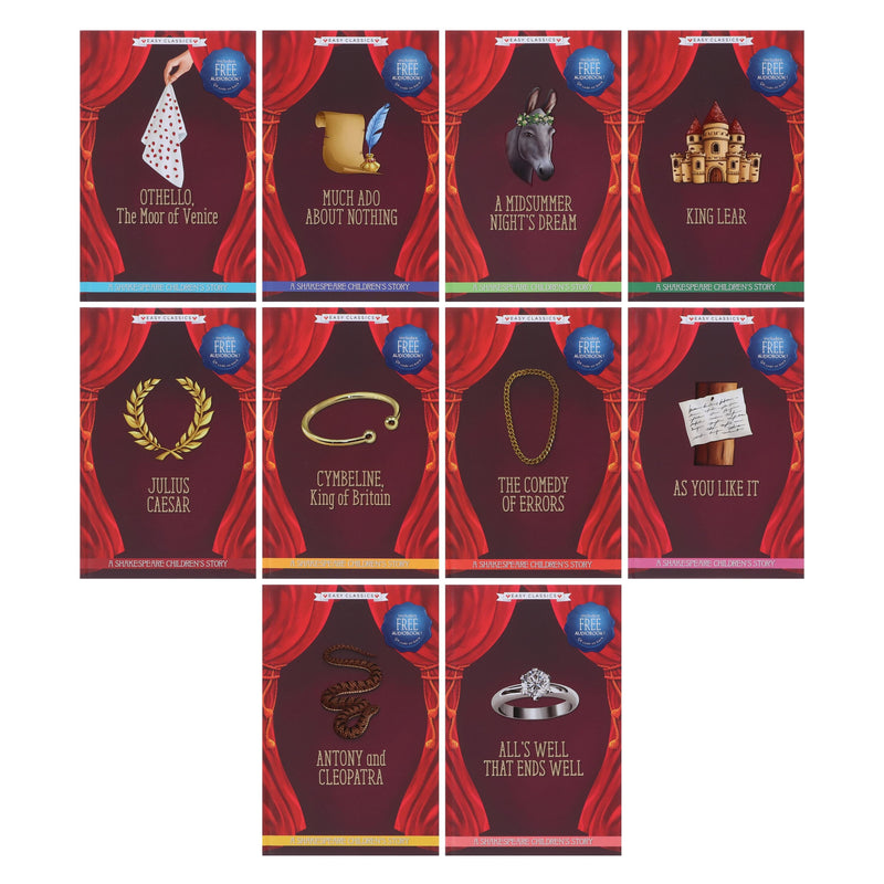 20 Shakespeare Easy Classics Childrens Stories The Complete Collection - Includes FREE (QR codes) - Age 7+ - Hardback 7-9 Sweet Cherry Publishing